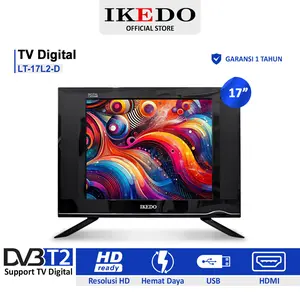IKEDO Digital TV LED 17 inch LT-17L2 Televisi Monitor HDMI/ USB Hitam Garansi 1 Tahun