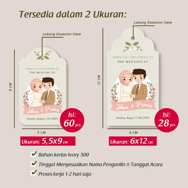 Product Introduction of [Isi 60pcs] Hang Tag Wedding untuk Souvenir 0
