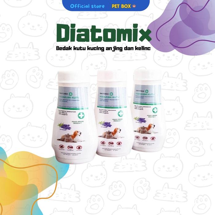 Gambar Bedak kutu kucing, anjing dan kelinci Diatomix dari pet box id Kab. Bogor Tokopedia
