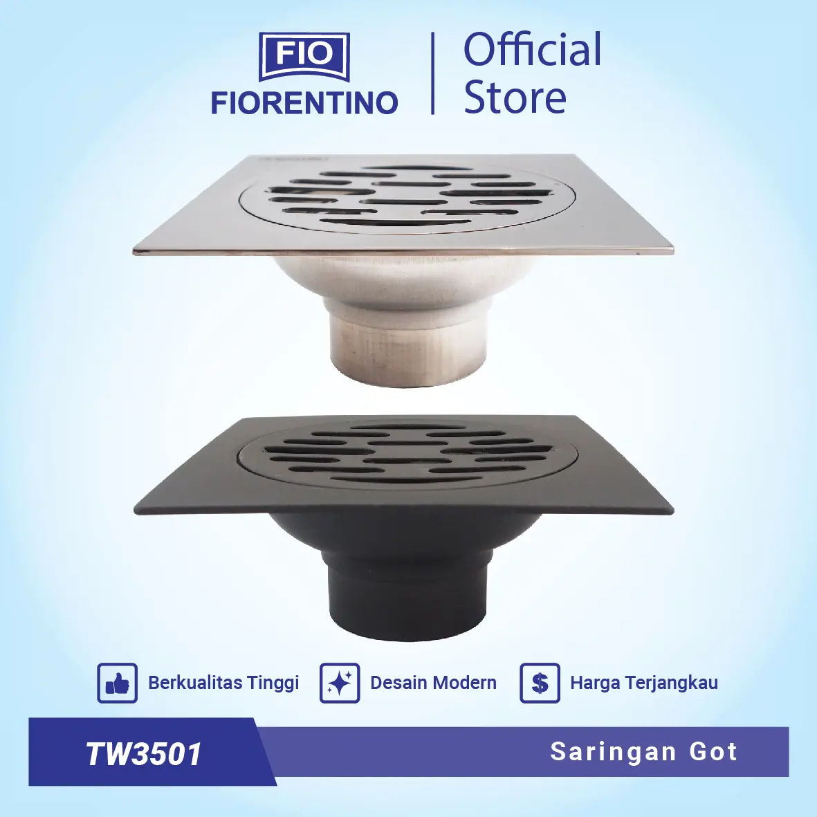 Fiorentino Saringan Got / Floor Drain Stainless TW3501A