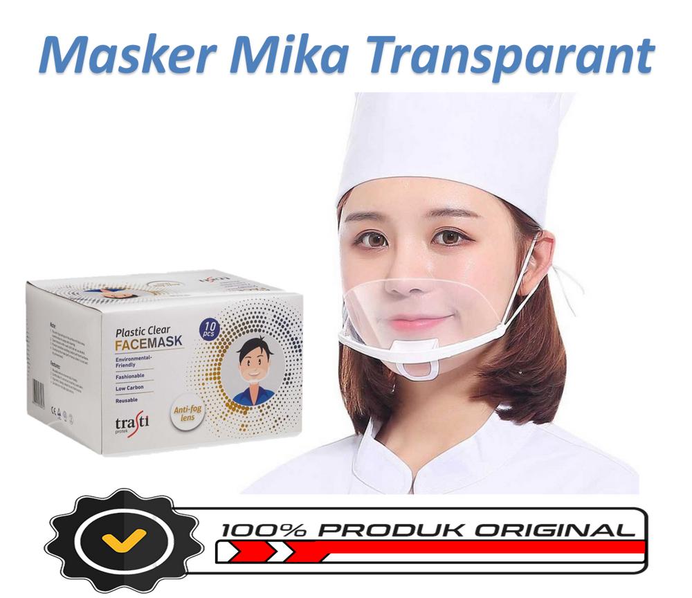 Masker Mika Transparan MASKER MULUT MIKA PLASTIK KOKI RESTORAN MASAK