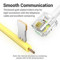 Gambar Kabel Telepon RJ11 Patch Cable Vention Rumah Home Telephone Line Set 6P4C Phone Line Cord - RJ11 Coupler dari XLink Surabaya Kota Surabaya 5 Tokopedia
