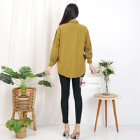 Gambar Kemeja Wanita lengan Panjang Bahan LINEN PREMIUM / Blouse Wanita style Korean - Orange dari PAKAIANMURAH92 Kota Administrasi Jakarta Timur 3 Tokopedia