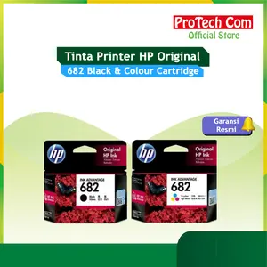 Tinta Printer HP Original 682 Black & Colour Cartridge