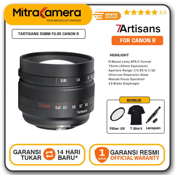 Gambar 7artisans 50mm F0.95 Canon Eos R dari Mitrakamera Kota Administrasi Jakarta Selatan Tokopedia