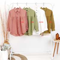 Gambar Kemeja Wanita lengan Panjang Bahan LINEN PREMIUM / Blouse Wanita style Korean - Orange dari PAKAIANMURAH92 Kota Administrasi Jakarta Timur 5 Tokopedia