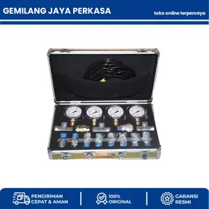 Excavator with T fitting Hydraulic Pressure Test Kit coupling 4 gauge