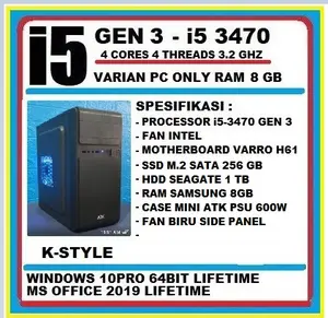 Desktop intel core i5 generasi 3 untuk office