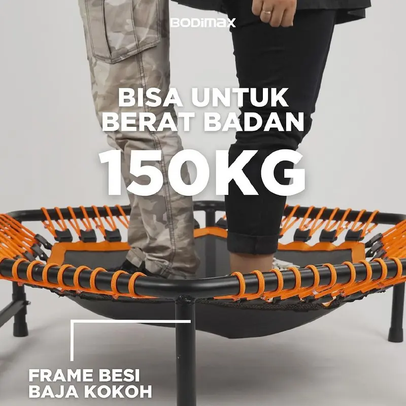Bodimax Jump Fit Trampoline Alat Olahraga Portable, Area Lompatan Luas dan Stabil kokoh dan kuat untuk anak dan dewasa 3