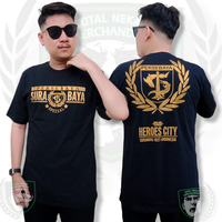 Gambar kaos Persebaya wani hitam sablon emas dari Totalnekat merchandise1927 Kota Surabaya 5 Tokopedia