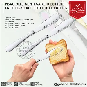 PISAU OLES MENTEGA KEJU BUTTER KNIFE PISAU KUE ROTI HOTEL CUTLERY