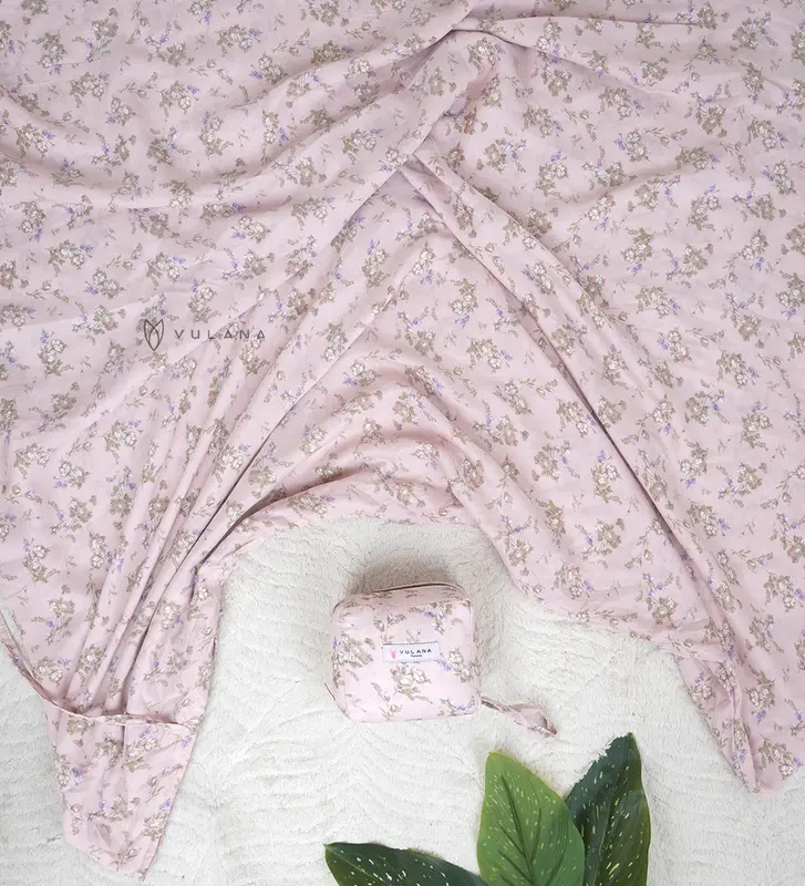 Mukena Dewasa Traveling Bahan Katun Sutra - Pouch Lucu 300gram - Abstr 6