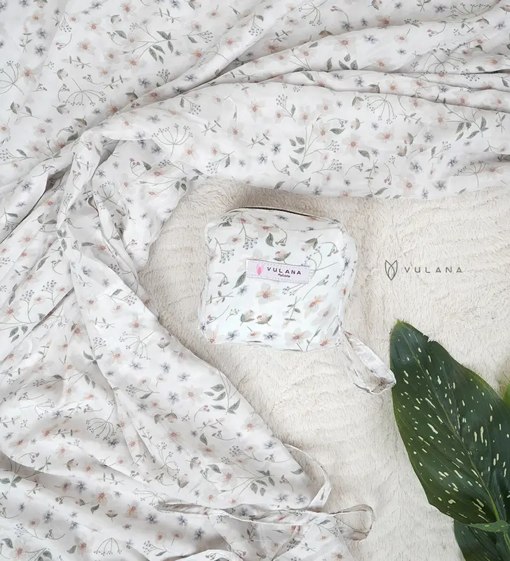 Mukena Dewasa Traveling Bahan Katun Sutra - Pouch Lucu 300gram - Abstr 8