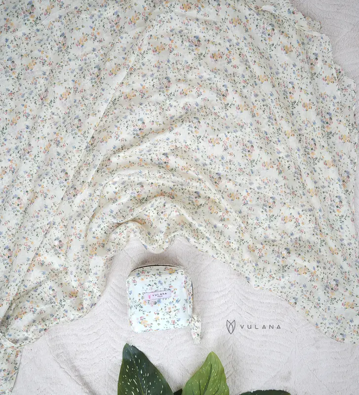 Mukena Dewasa Traveling Bahan Katun Sutra - Pouch Lucu 300gram - Abstr 0