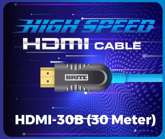 Gambar BRITE CABLE HDMI 30 METER KABEL PROYEKTOR HDMI 30 METER 4K FIBER OPTIC dari Infocus Store Kota Administrasi Jakarta Barat Tokopedia