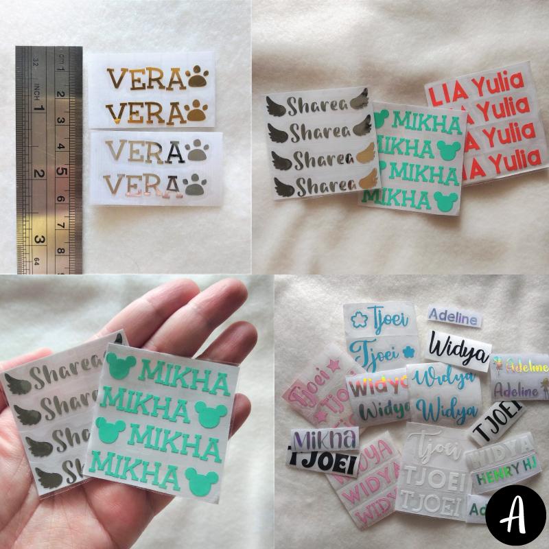 Sticker Nama Custom Anak Dewasa Cutting Stiker Vinyl Waterproof 0