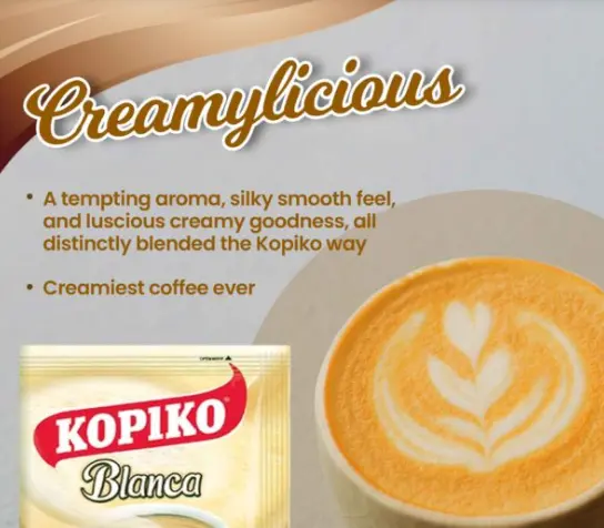BEST SELLER Kopiko Blanca Filipina Creamy Nyummy Sachet 33g 5