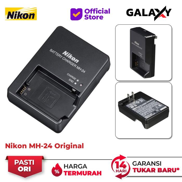Gambar Charger Nikon MH-24 Original dari Galaxy Camera Kota Tangerang Tokopedia