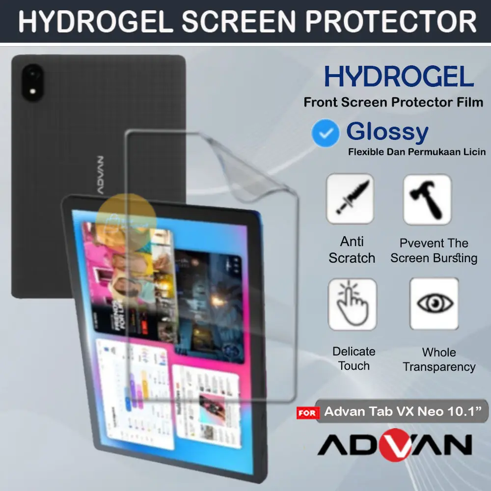 Advan Tab VX Neo 10.1" 2024 Anti Gores Pelindung Layar Hydrogel Film Screen Guard Protector