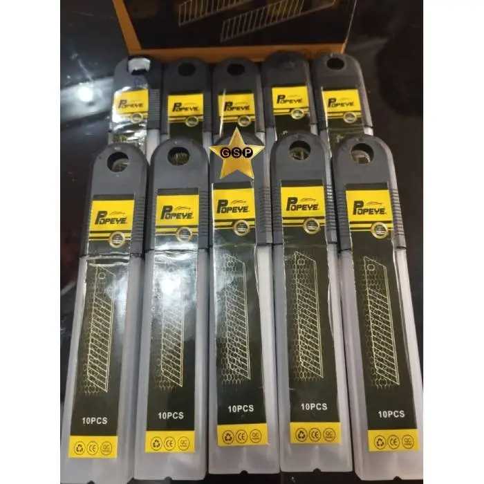 Isi Pisau Cutter Besar Per Box isi 10pcs New POPEYE L-150 Cuter Kater Plastik