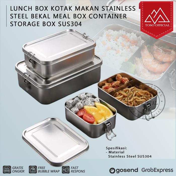 Jual Lunch Box Kotak Makan Stainless Steel Bekal Meal Box Container ...