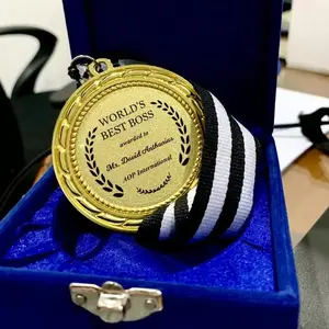 Medali Logam Custom + Box Bludru Exclusive