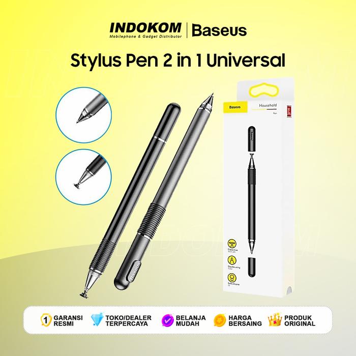 Gambar Baseus 2 In 1 Capacitive Pen Touch Pencil Stylus Digital Pen for IPAD & Android Tablet Black - Garansi Resmi dari Indokom Store Kota Administrasi Jakarta Pusat Tokopedia