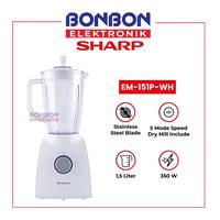 Gambar SHARP Blender EM-151P-WH / EM 151P WH / EM151P White Low Watt with Dry Mill dari Bonbon Elektronik_NEW Kota Administrasi Jakarta Utara 1 Tokopedia
