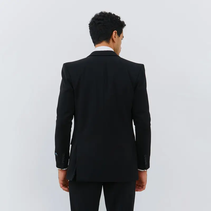 Arnon Brook - Firenze Jas Formal Pria  Reguler Fit  Hitam Kancing Dua 2