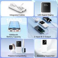 Gambar Vention Powerbank (Micro-USB+USB-C+USB-A+USB-A) with Built-in USB-C & Lightning Cables 22.5W LED Display 10000mAh - FHO - Black dari ST-Toms.co Kota Administrasi Jakarta Utara 2 Tokopedia
