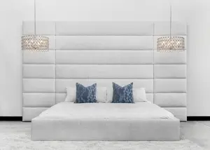 HEADBOARD PURE LINEN PREMIUM | PERSEGI Motif 20CM x 40CM | PADDED