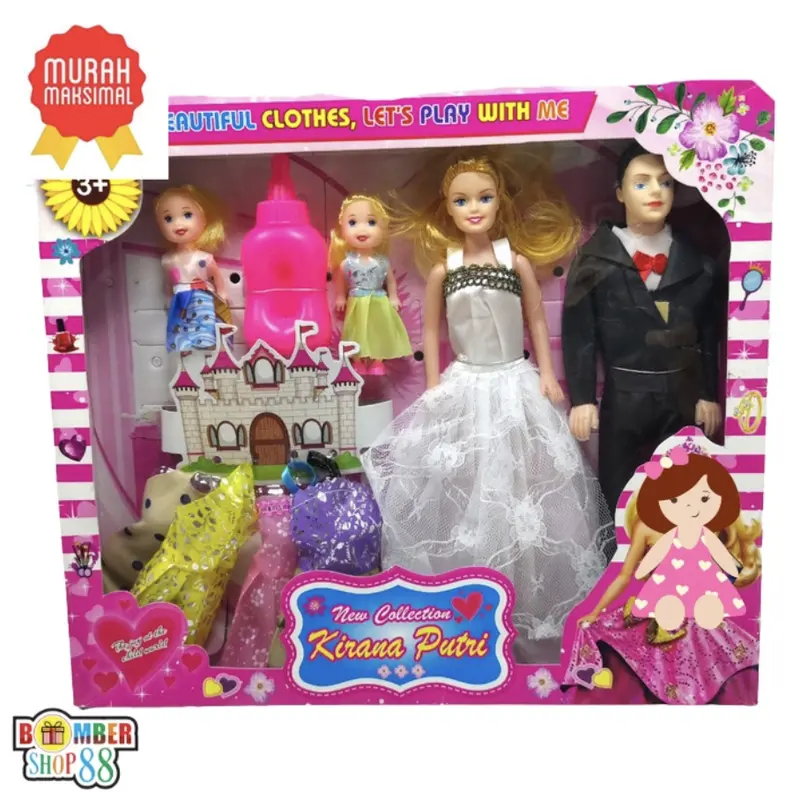 MAINAN ANAK BONEKA BERBIEE GANTI BAJU BERBIE BEAUTY 838-K1A 0