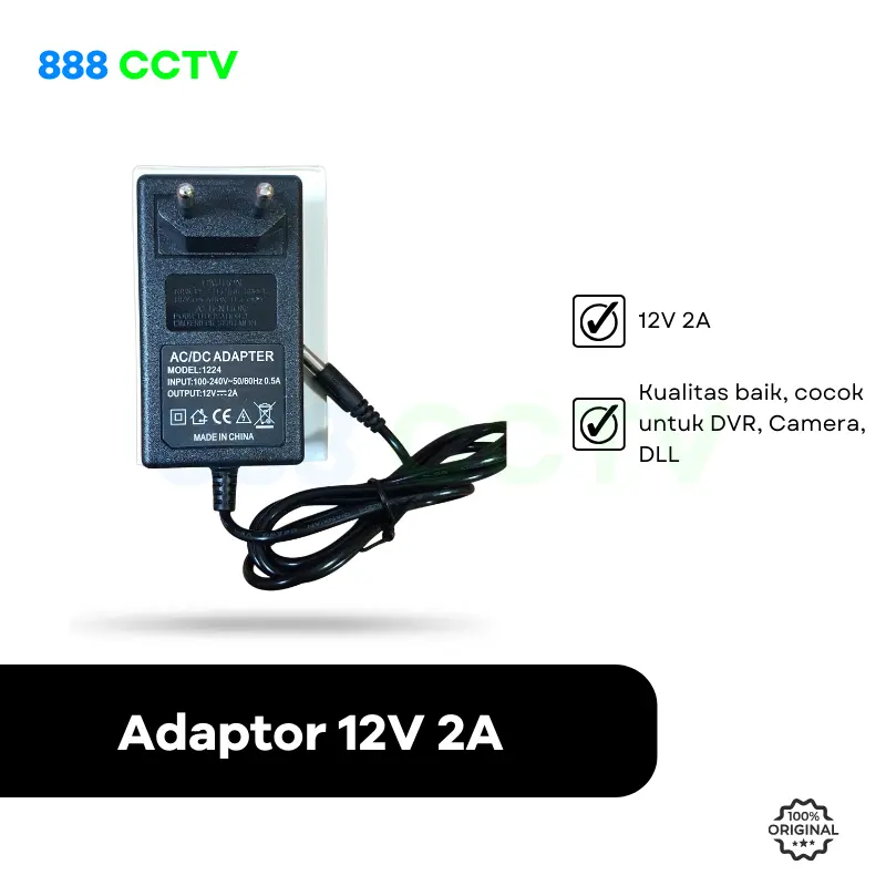 Adaptor 12V 2A Standar untuk CCTV