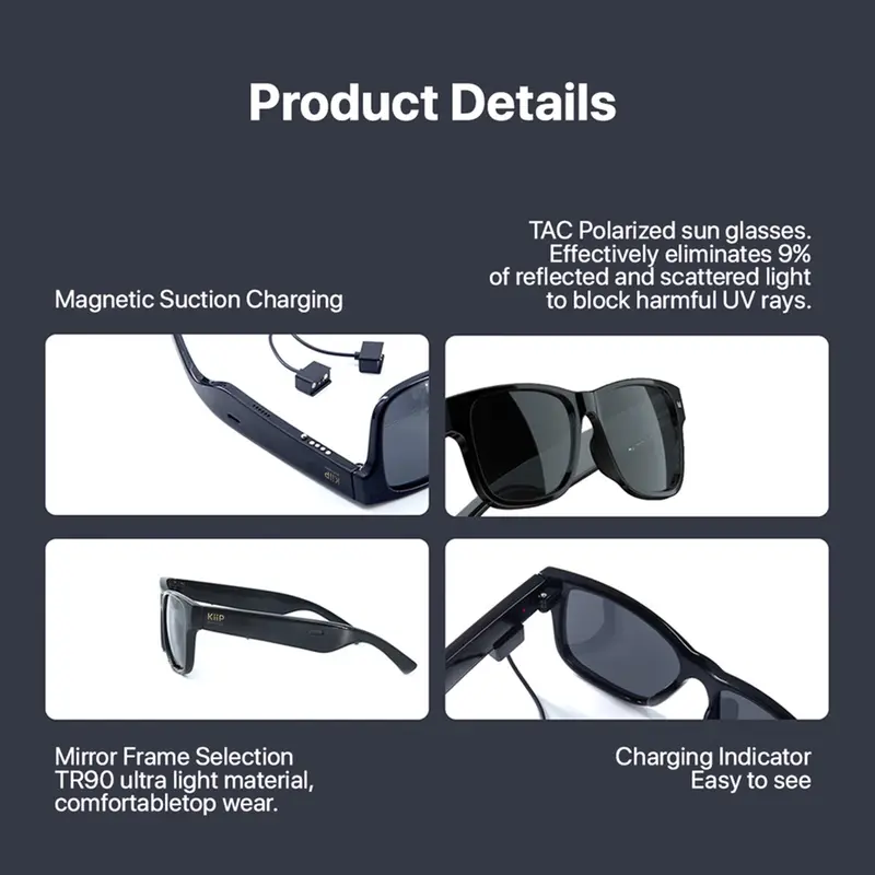 KiiP Smart Glass S01 Kacamata Headset Bluetooth Multifungsional Glasses Kaca Mata Pintar Blueray 1