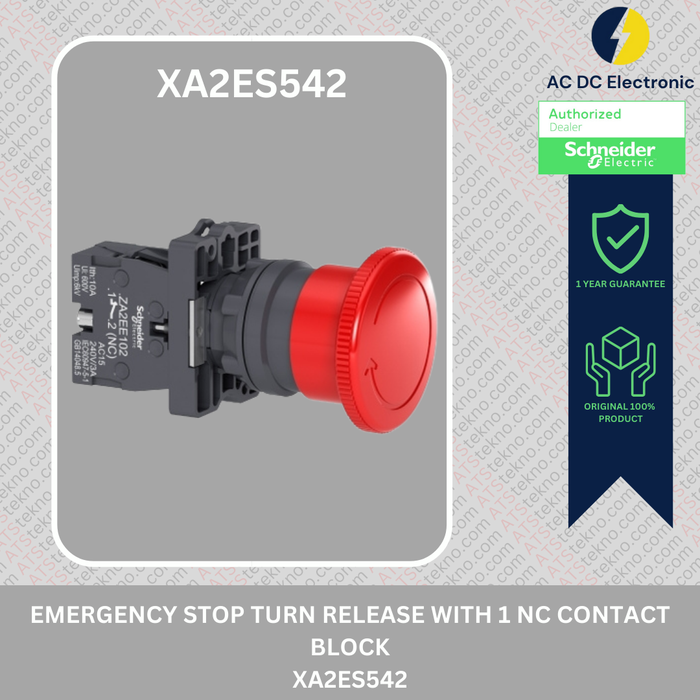 Gambar Schneider Easy Series Emergency Push Button 1 NC Red-XA2ES542 dari AC DC Electronic Kota Surabaya Tokopedia