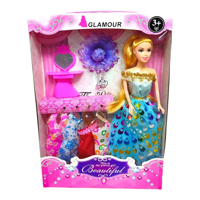MAINAN ANAK BONEKA BERBIEE GANTI BAJU BERBIE BEAUTY 838-K1A 6