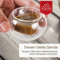 Gambar Gelas Kopi LOVE Espresso Shot Glass Double Wall 50ml Coffee Tea Cup Gelas Teh Kaca - SATUAN ECER dari Toso Mart Kota Administrasi Jakarta Pusat 2 Tokopedia