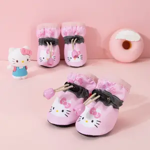 Mall Of Pets / Sepatu Anjing Kucing Hello Kitty Pink / Dog Shoes Boots / MOP