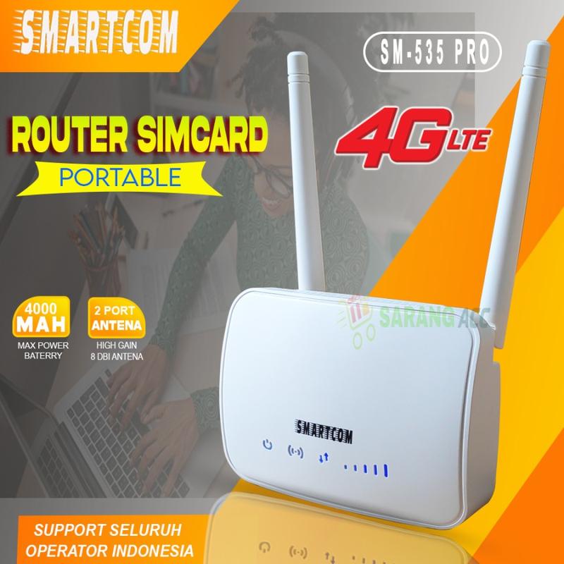 Smart Modem Router Modem Wifi Router SMARTCOM SM535 PRO 4G LTE Baterry 4000 mAh Unlock ...