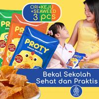 Gambar Protein Snack Anak Sekolah Cemilan Sehat Praktis PROTY Ori(1 pcs)+Keju(1 pcs)+RumputLaut(1 pcs) dari PROTY Official Store Kota Administrasi Jakarta Barat 1 Tokopedia
