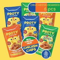 Gambar Snack Anak Sehat PROTY Chicken Chips Ori(2 pcs)+Keju(2 pcs)+RumputLaut (2 pcs) Cemilan Berprotein dari PROTY Official Store Kota Administrasi Jakarta Barat 1 Tokopedia