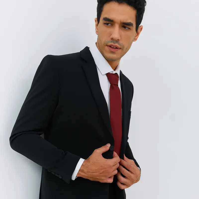 Arnon Brook - Firenze Jas Formal Pria  Reguler Fit  Hitam Kancing Dua 4