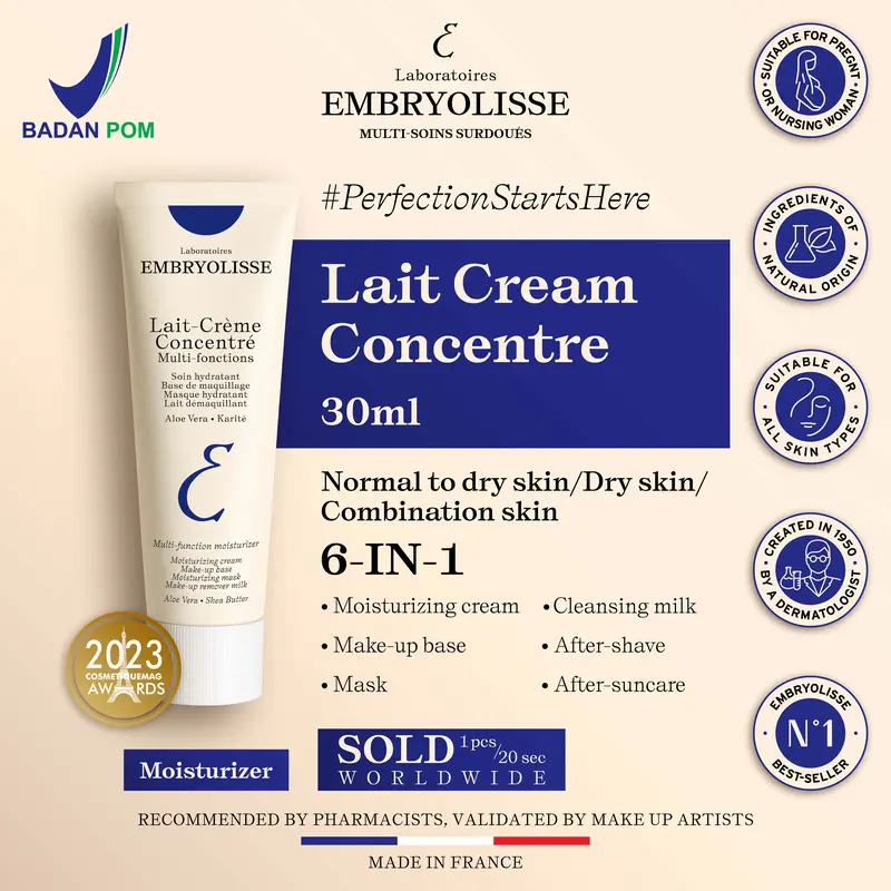 [EXCLUSIVE PHILIPSKWOK] Embryolisse Lait-Creme Concentre 30ml Moisturizer Cream Pelembab Wajah 0