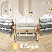 Gambar Babyelle IL Sogno 3in1 Deluxe Wooden Baby Bed BE 917 - Grey dari Babyelle Indonesia Kota Administrasi Jakarta Barat 1 Tokopedia