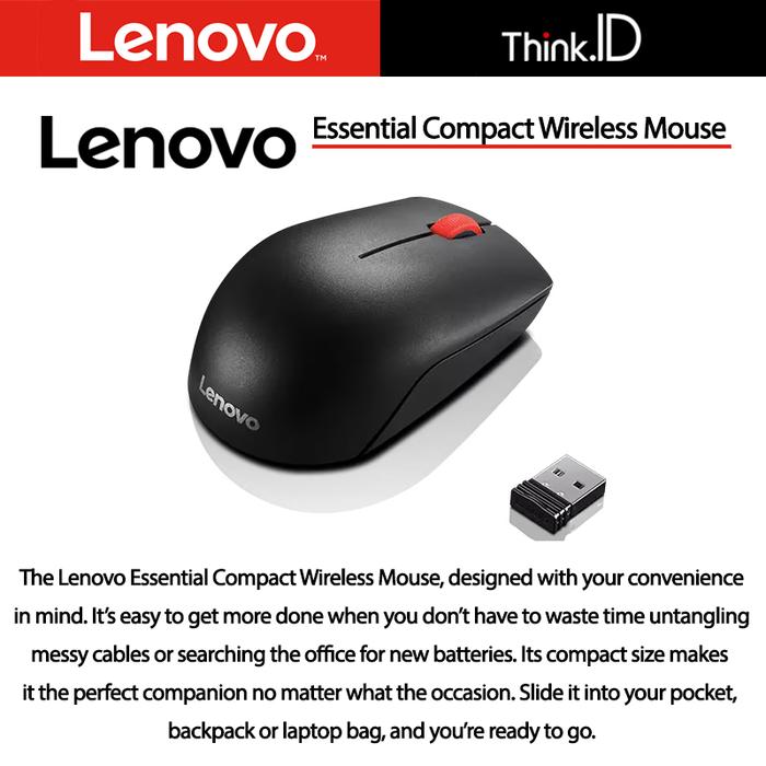Gambar Lenovo Essential Compact Wireless Mouse 4Y50R20864 dari THINK-ID Kota Surabaya Tokopedia