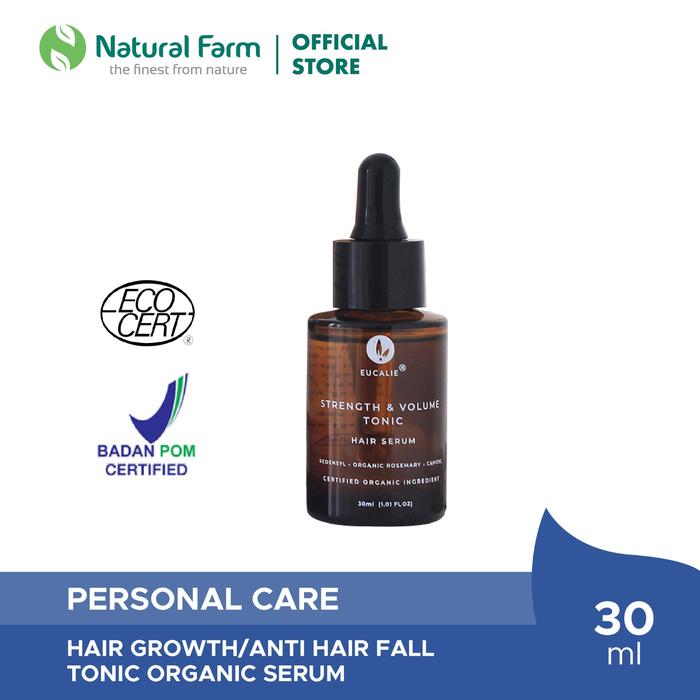Gambar Eucalie Hair Growth/Anti Hair Fall Tonic Organic Serum Strength & Volume - 30ml dari Natural Farm Kota Administrasi Jakarta Barat Tokopedia
