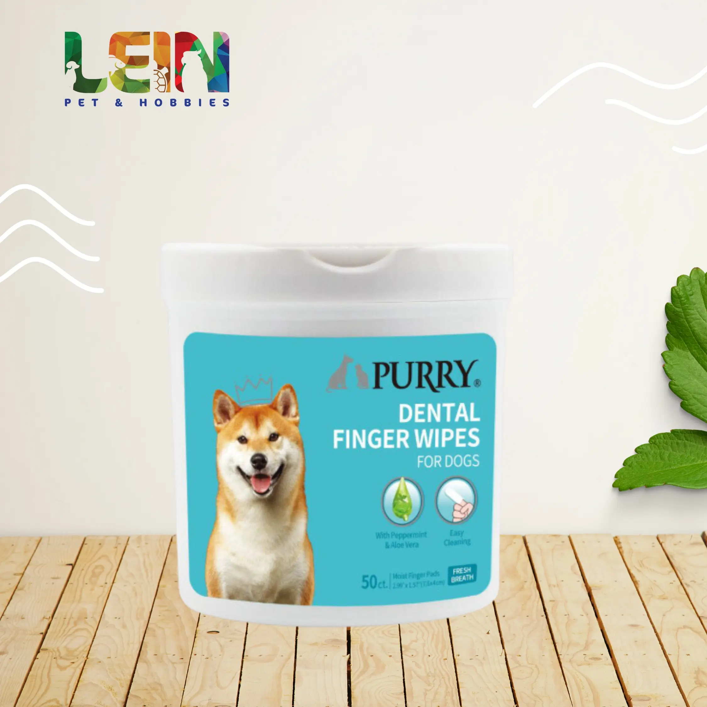 Purry Dental Finger Wipes 50CT - Pembersih Gigi Anjing & Kucing Isi 50
