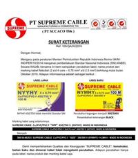 Gambar Kabel SUPREME NYYHY atau NYMHY BLACK 3x0,75mm 50mtr dari CV. Sumber Cahaya Baru Kota Administrasi Jakarta Barat 2 Tokopedia