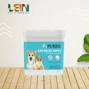 Purry Ear Relief Wipes 50CT - Pembersih Telinga Anjing dan Kucing Isi 50