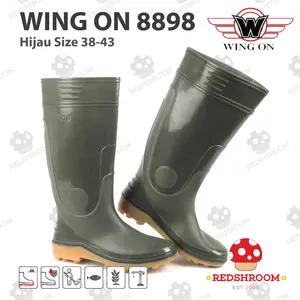 Sepatu Boot Tinggi Wing On 8898 Hijau Sepatu Perkebunan